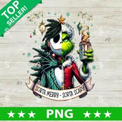 Grinch Jack Skellington Sorta Merry Sorta Scary PNG, Santa Grinch Christmas Tree PNG, Grinch PNG