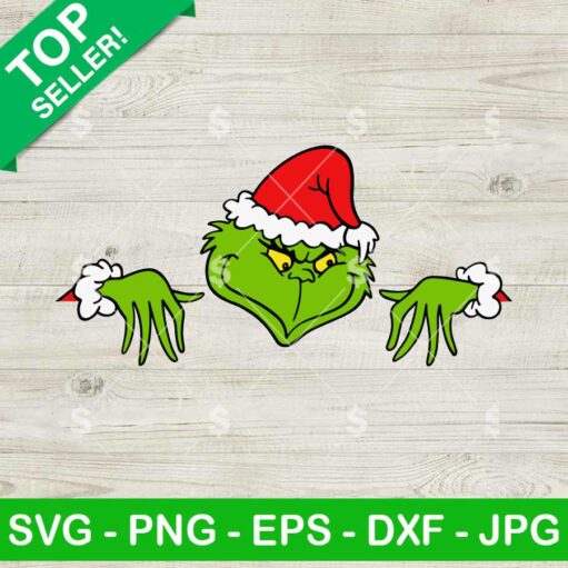 Grinch Peeking SVG