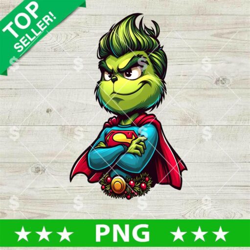 Grinch Superman Christmas PNG