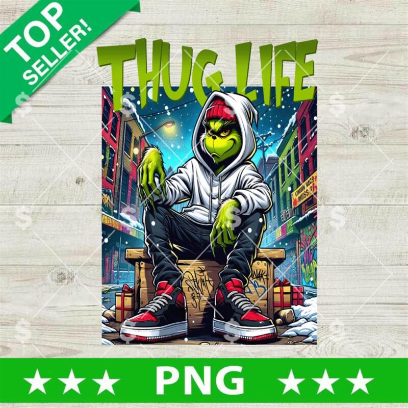 Grinch Thug Life PNG, Thug Life Christmas Movie Characters PNG, Xmas Grinch PNG