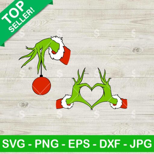 Hand Ornament Grinch SVG