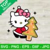 Hello Kitty Christmas Tree Cookie SVG
