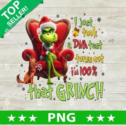 I Just Took DNA Test Turns Out I'm 100% That Grinch PNG