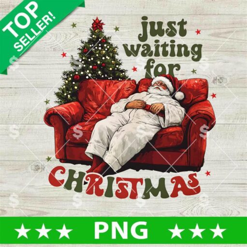 Just Waiting For Christmas Santa Claus Png