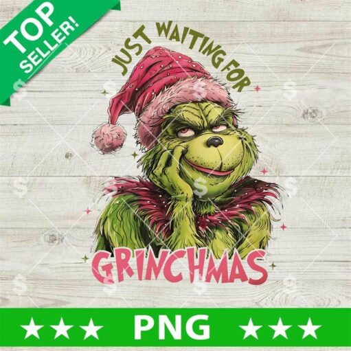 Just Waiting For Grinchmas Pink Grinch PNG