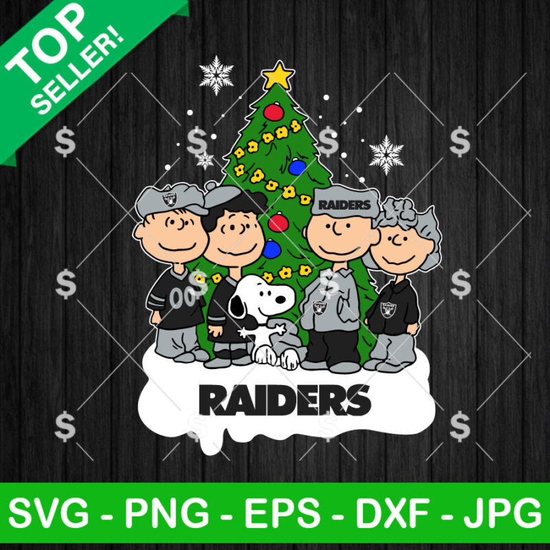 Snoopy Las Vegas Raiders Christmas Tree SVG, Snoopy Friends Football Christmas Tree SVG, Snoopy Christmas Tree NFL Fans SVG