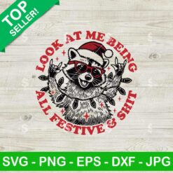 Raccoon Look At Me Being All Festive And Shit SVG