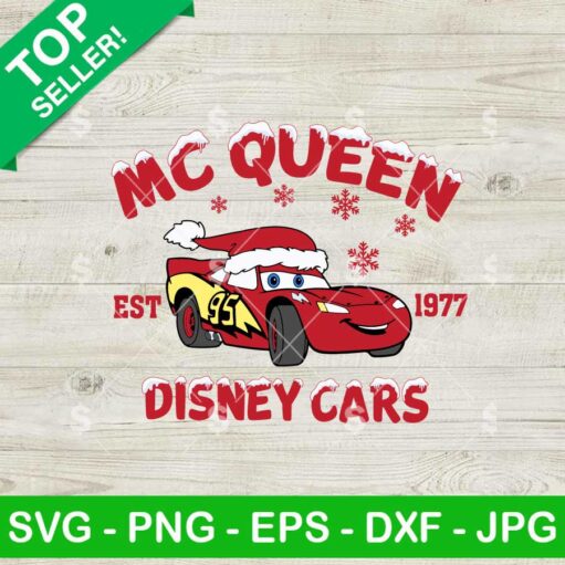 Lightning McQueen Disney Christmas SVG