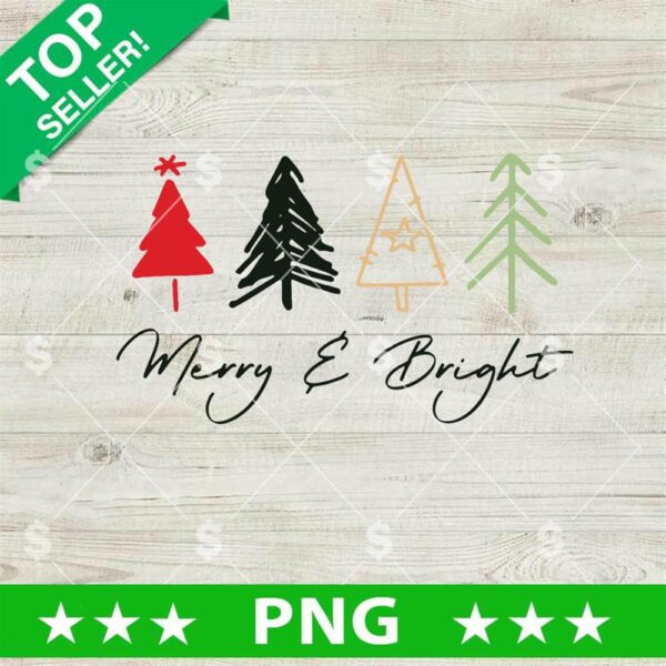 Merry And Bright Tree PNG