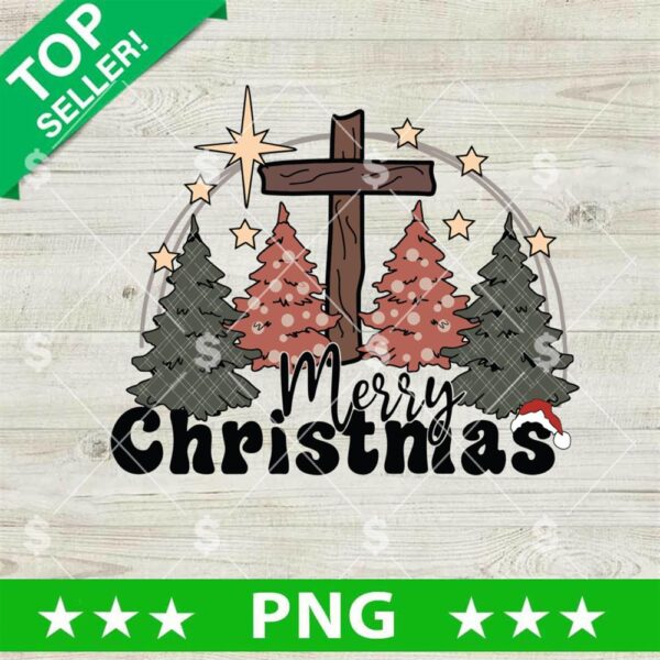 Merry Christmas Christian Tree PNG