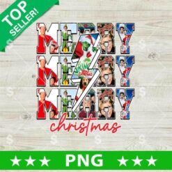 Merry Christmas Grinch And Friends PNG, Merry And Bright PNG, Christmas Movie Characters PNG