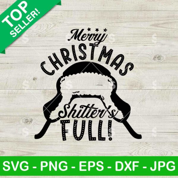 Merry Christmas Shitter's Full SVG PNG, Christmas Vacation Cousin Eddie SVG, Christmas Movie SVG