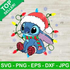 Merry Christmas Stitch SVG, Merry Stitchmas SVG, Christmas Light And Stitch SVG