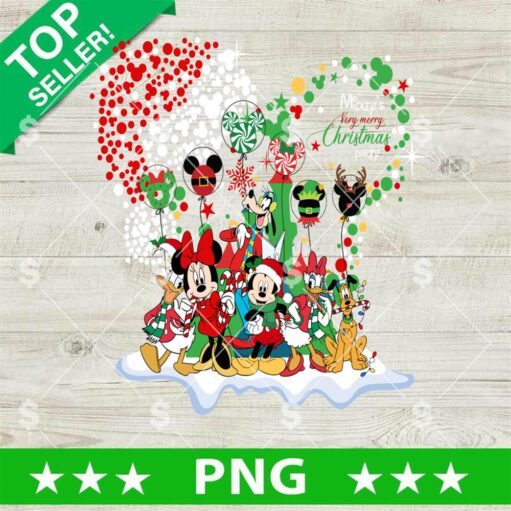 Mickey And Friends Very Merry Christmas PNG