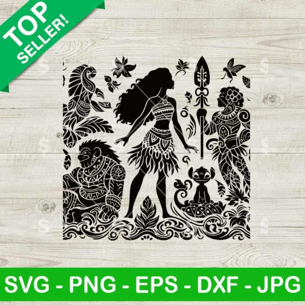 Moana Mandala SVG, Disney Princess SVG, Disney Moana Maori SVG