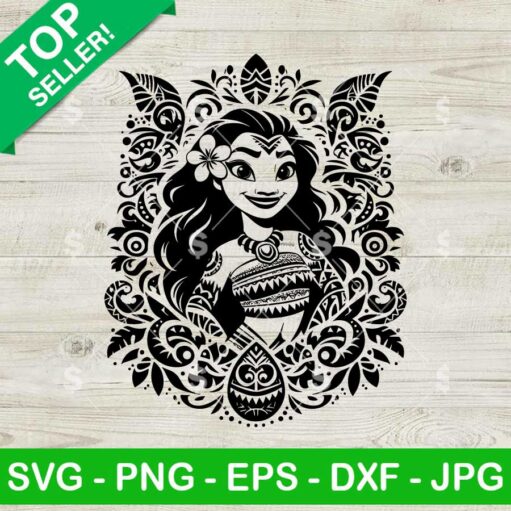 Moana Princess Mandala SVG