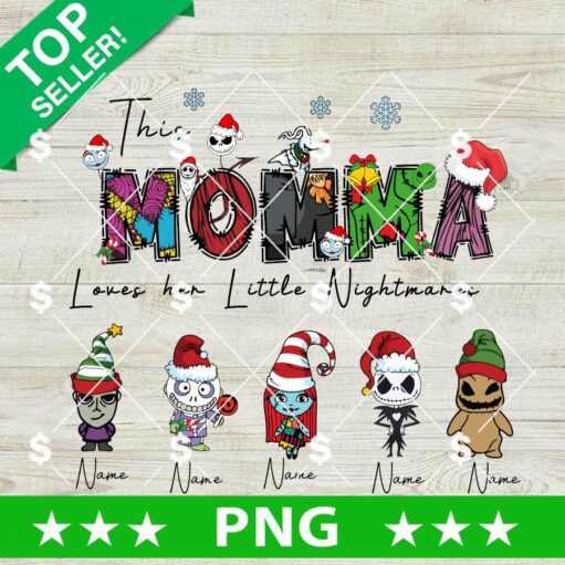 Momma Nightmare Before Christmas And Kids Costume Name PNG