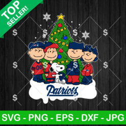 Snoopy The Peanuts New England Patriots SVG, Snoopy Friends Football Christmas Tree SVG, Snoopy Christmas Tree NFL Fans SVG