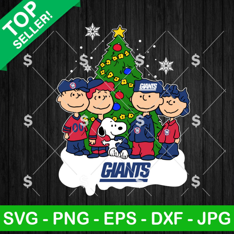 Snoopy The Peanuts New York Giants Christmas SVG