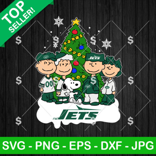 New York Jets Snoopy Christmas Tree SVG