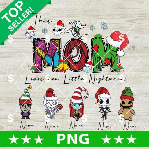 Nightmare Before Christmas Mom And Kids Costume Name PNG