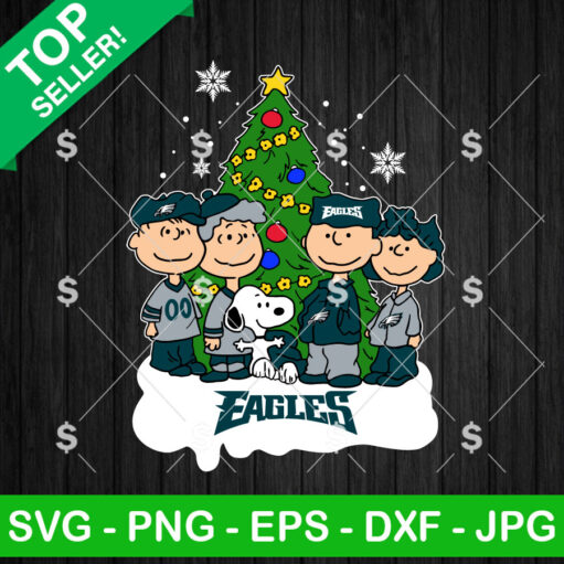 The Peanuts Philadelphia Eagles Christmas SVG