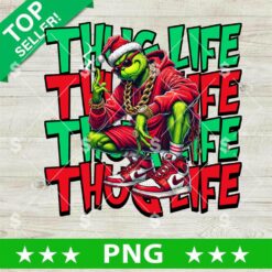 Retro Grinch Thug Life PNG