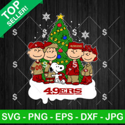 Snoopy 49ers Christmas Tree NFL Fan SVG
