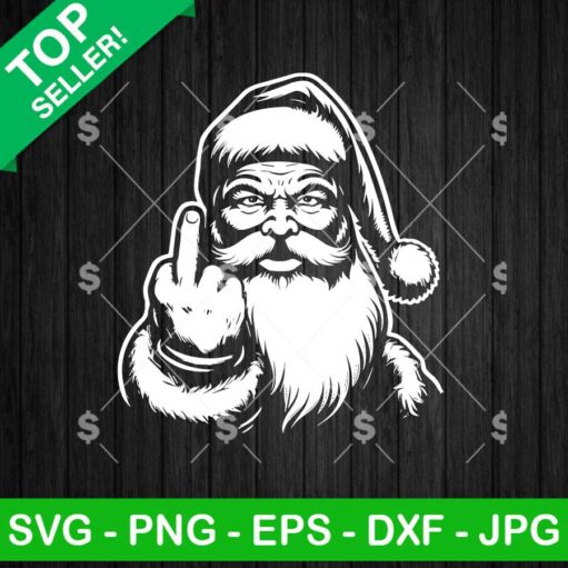 Santa Claus Middle Finger SVG