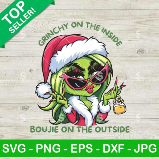 Sassy Grinch Grinchy On The Inside SVG