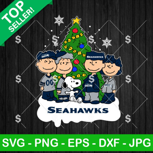 Snoopy Seattle Seahawks Christmas Tree NFL SVG