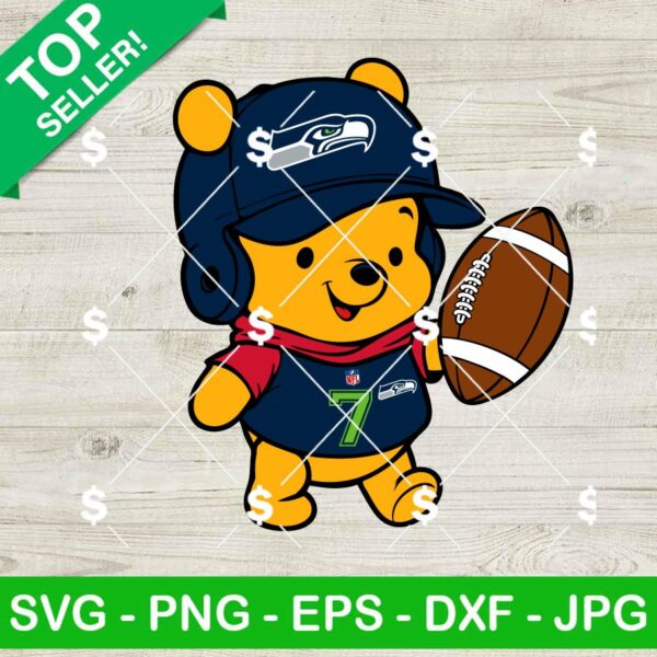 Seattle Seahawks Winnie The Pooh NFL Fan SVG