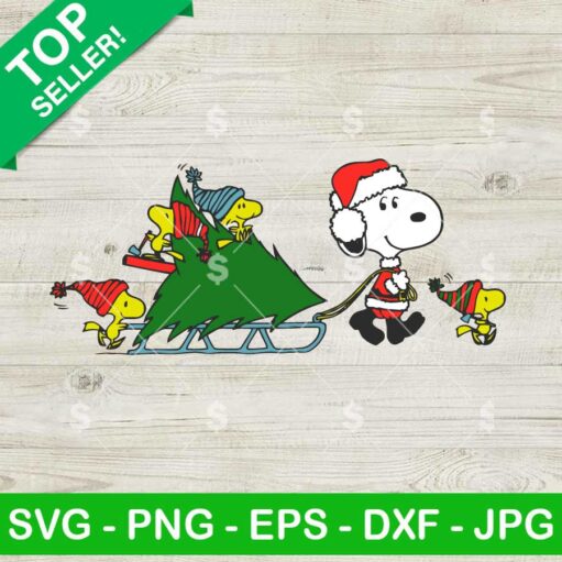 Snoopy Charlie Brown Christmas Tree SVG