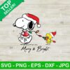 Snoopy Dog Merry And Bright SVG