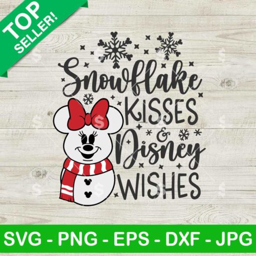 Snowflake Kisses Christmas Wishes SVG