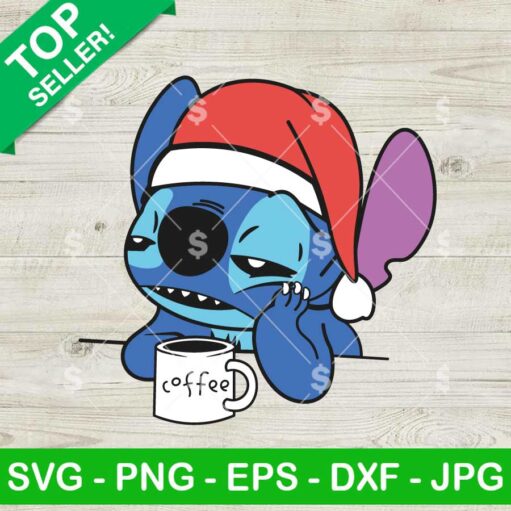 Stitch Christmas Coffee SVG