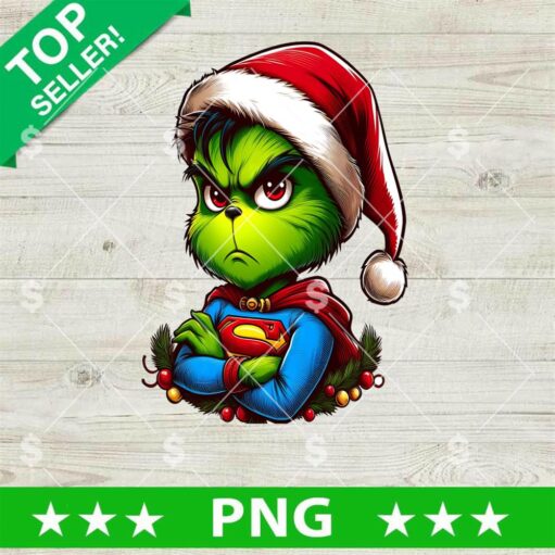 Superman Grinch Christmas PNG