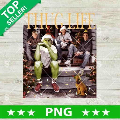 Thug Life Christmas Movie Characters Grinch Friends PNG