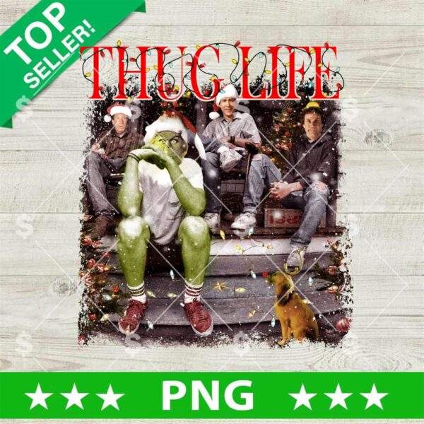 Thug Life Christmas Movie Grinch Friends PNG, Santa Claus Team Thug Life PNG, Grinch Friends PNG