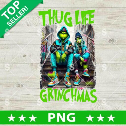 Thug Life Grinchmas Couple PNG