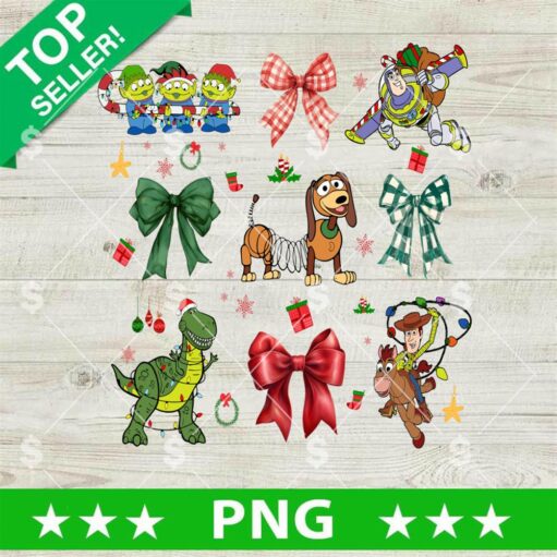 Toy Story Coquette Bow Christmas PNG