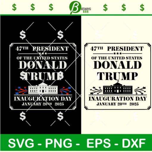 Trump 47th President SVG