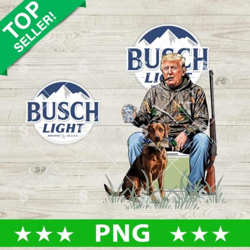 Trump Hunting Drink Busch Light Beer PNG