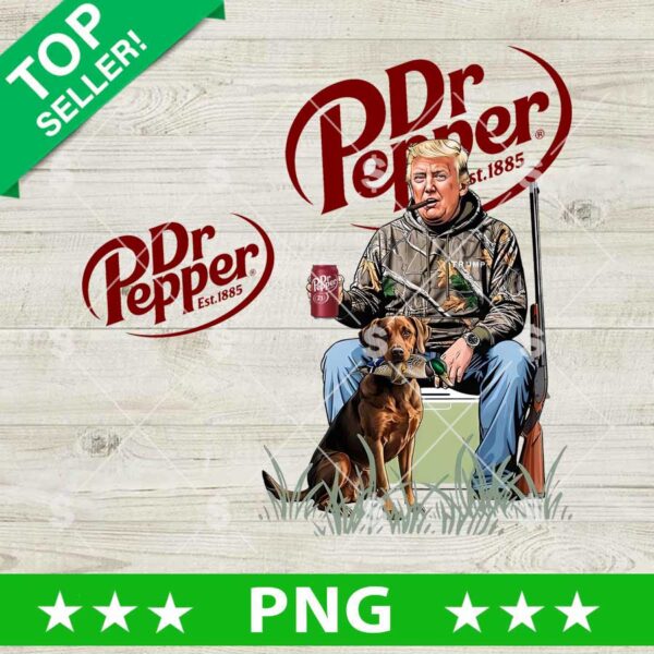 Trump Hunting Drink Dr Pepper PNG, Trump Hunting PNG, Trump Drink Dr Pepper Sublimation PNG