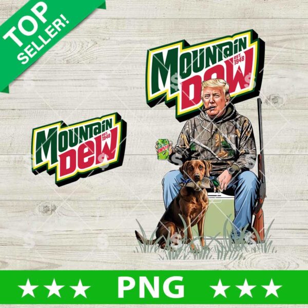 Trump Hunting Drink Mountain Dew PNG, Trump Hunting PNG, Trump Drink Mountain Dew Beer Sublimation PNG
