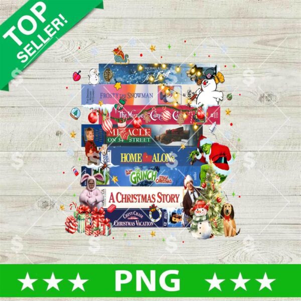 Vintage VHS 90s Christmas Movie PNG, VHS Tapes PNG, Merry Christmas Movies PNG