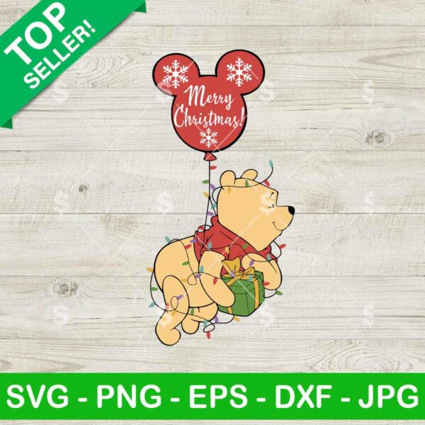 Winnie The Pooh Merry Christmas SVG