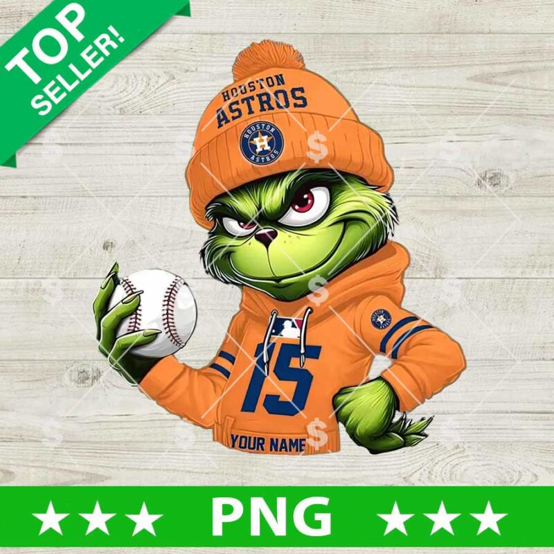Grinch Wearing Hoodie Houston Astros PNG, Houston Astros Baseball Grinch PNG, Astros Baseball Sublimation PNG