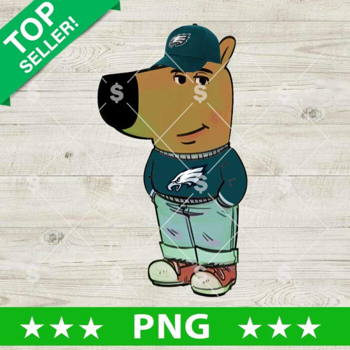 Chill Guy Meme Philadelphia Eagles NFL PNG, Chill Guy Philadelphia Eagles PNG, Just A Chill Guy Football Meme Sublimation PNG