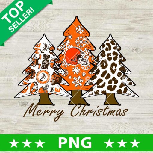 Merry Christmas Cleveland Browns Tree PNG